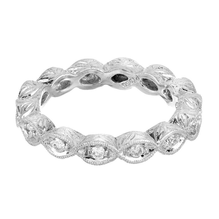 .42 Carat Round Brilliant Cut Diamond Platinum Eternity Band Ring – image 3