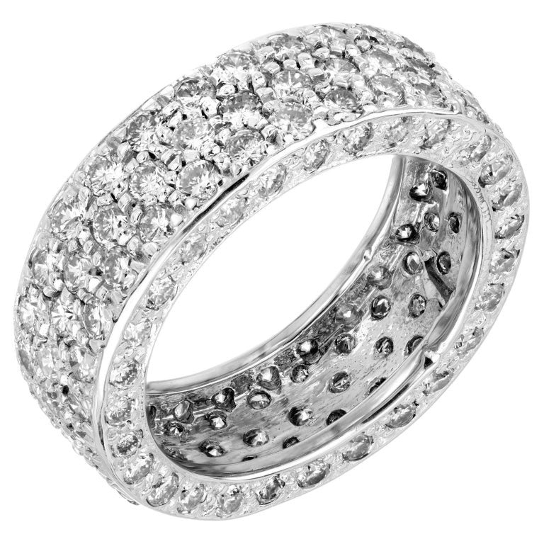 2.75 Carat Diamond White Gold Eternity Band Ring