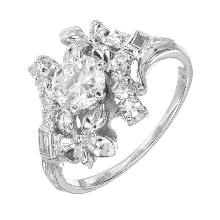 EGL .63 Carat Diamond Platinum Engagement Ring – image 2