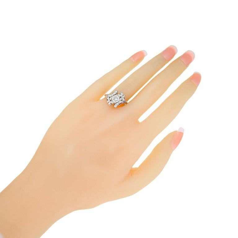 EGL .63 Carat Diamond Platinum Engagement Ring – image 7