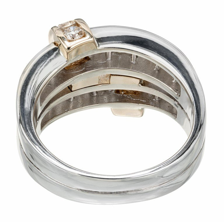 1.30 Carat Diamond Double Row Gold Band Ring – image 4