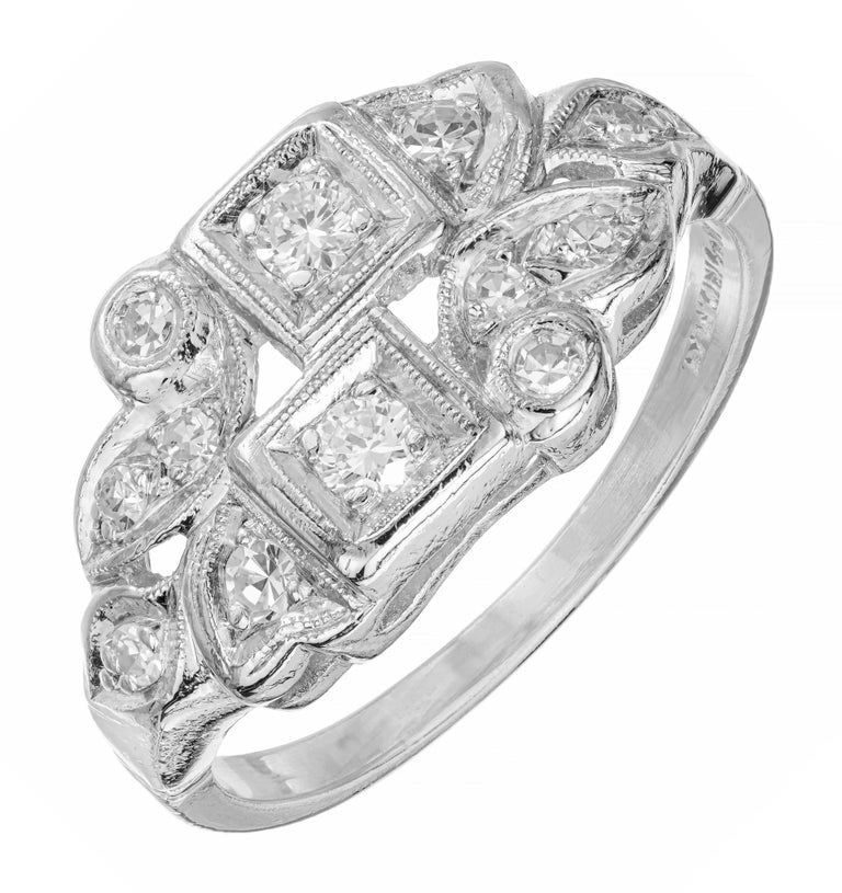 .31 Carat Diamond Platinum Swirl Ring – image 2