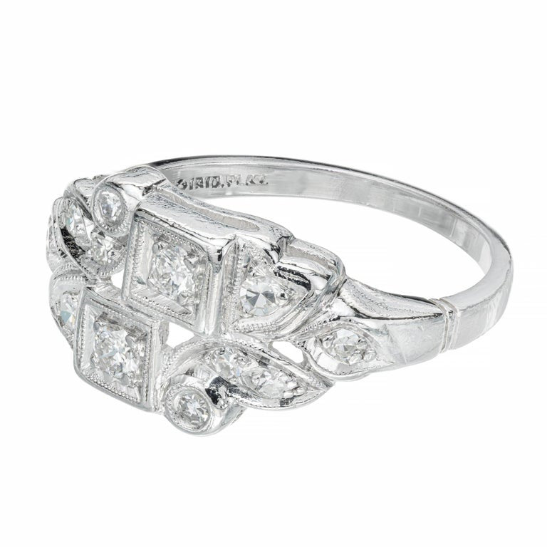 .31 Carat Diamond Platinum Swirl Ring – image 3