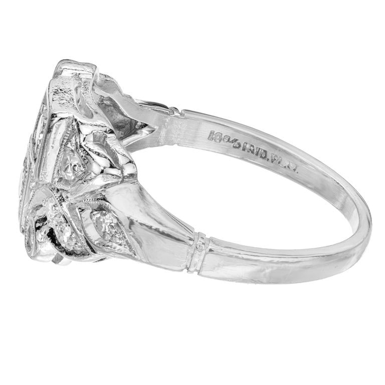 .31 Carat Diamond Platinum Swirl Ring – image 4