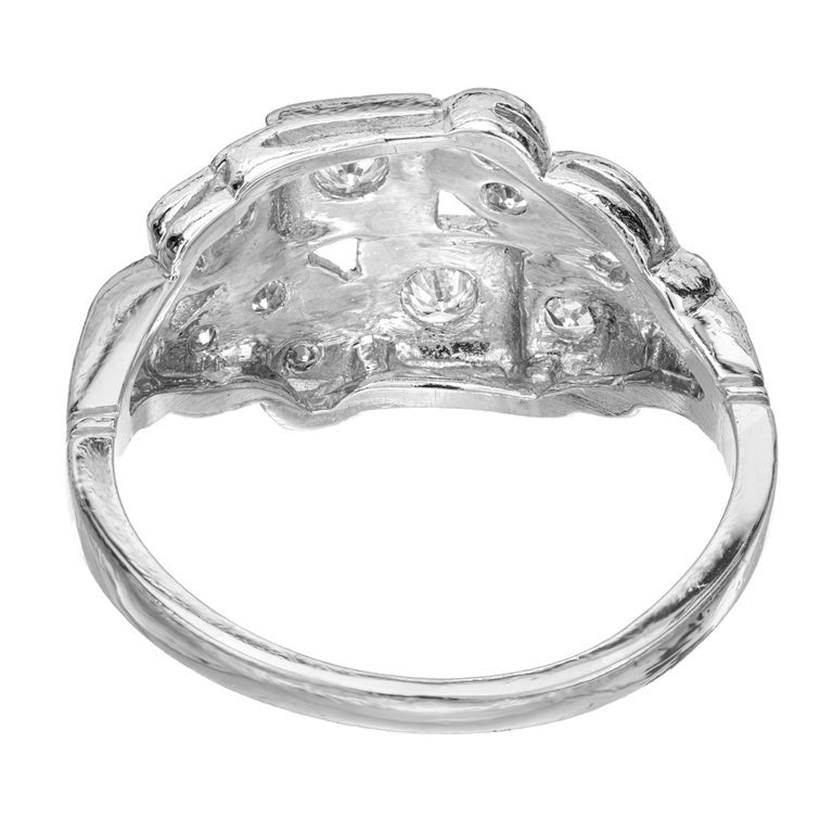 .31 Carat Diamond Platinum Swirl Ring – image 5