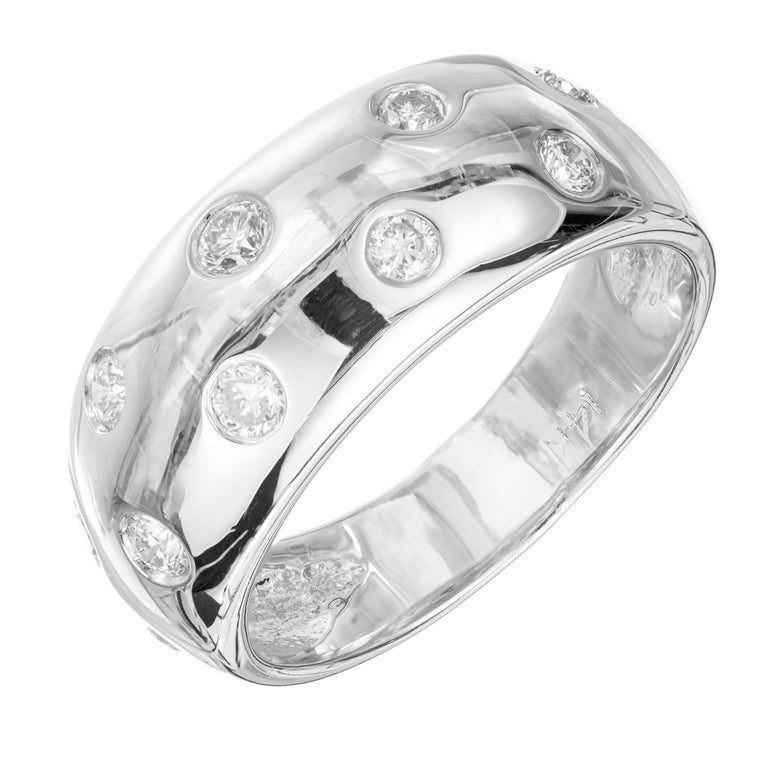 .40 Carat Diamond White Gold Dome Band Ring – image 3
