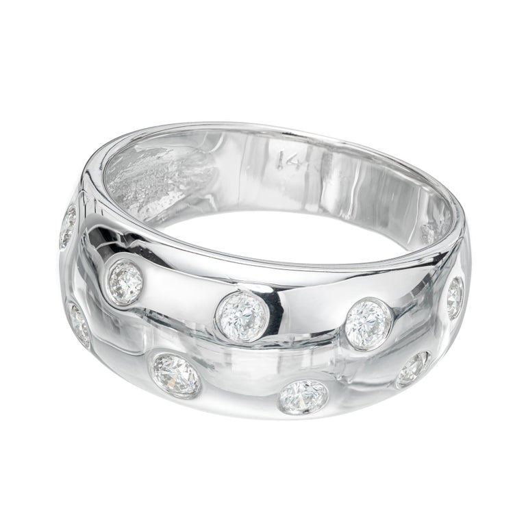 .40 Carat Diamond White Gold Dome Band Ring – image 4
