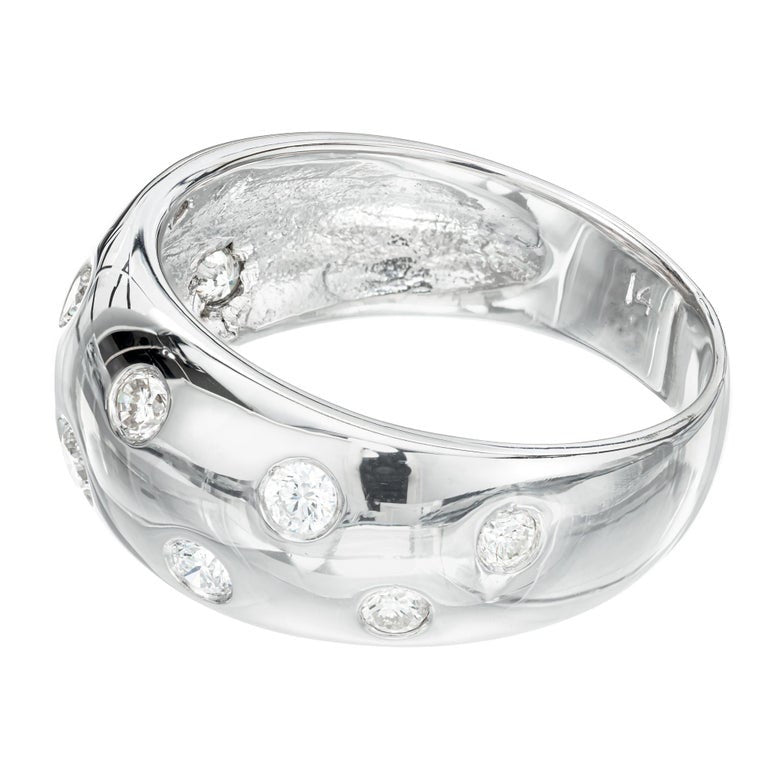 .40 Carat Diamond White Gold Dome Band Ring – image 5