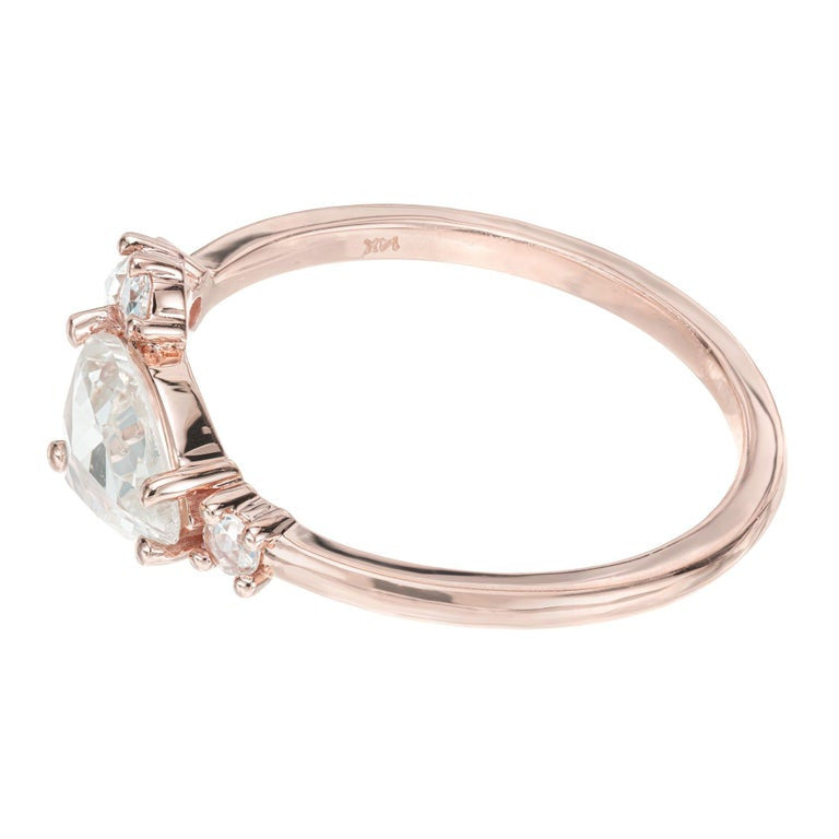 Peter Suchy GIA Certified .55 Carat Diamond Rose Gold Engagement Ring – image 5