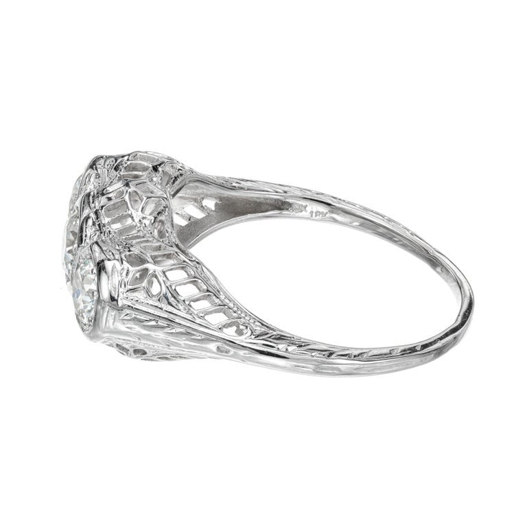 .60 Carat Diamond White Gold Three Stone Ring – image 4