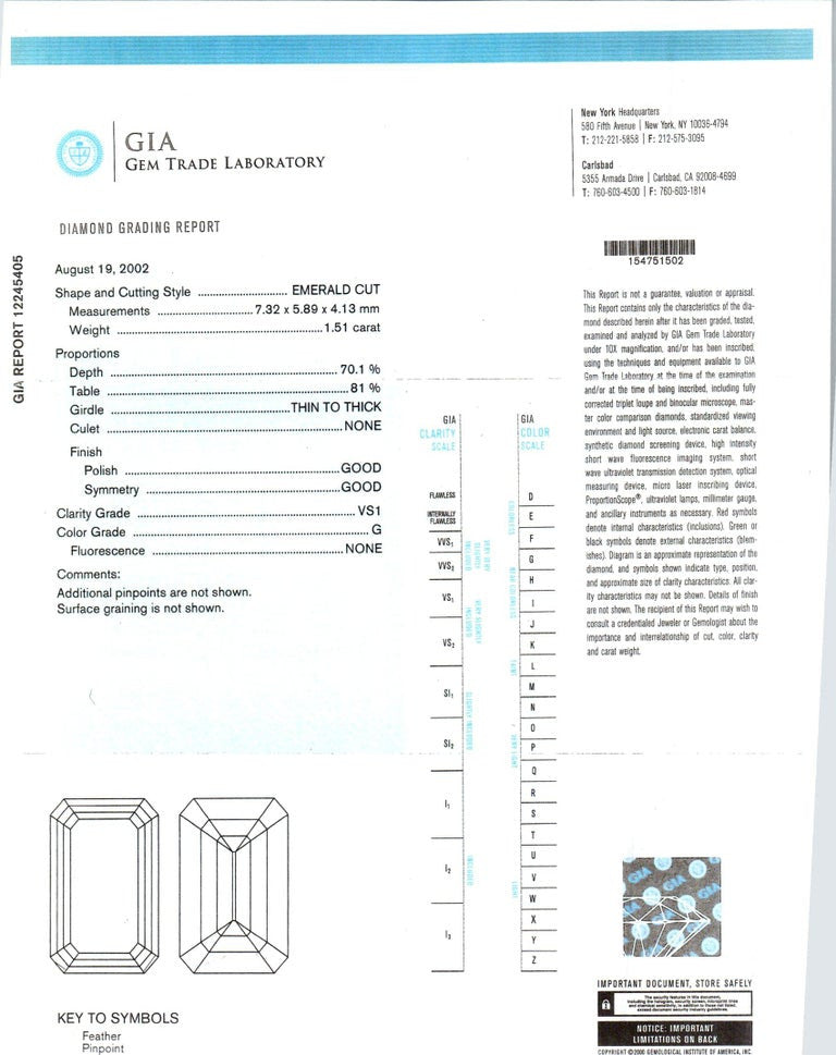 Peter Suchy GIA 1.51 Carat Diamond Platinum Engagement Ring – image 3