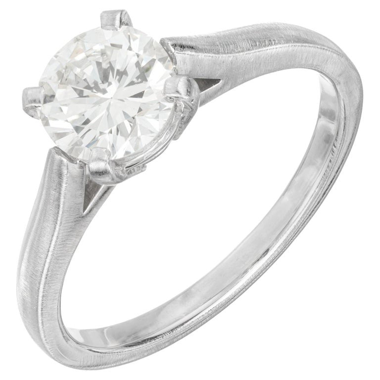 Peter Suchy GIA Certified .94 Carat Diamond Platinum Ring