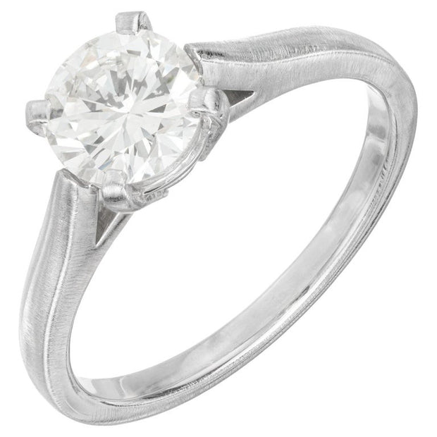Peter Suchy GIA Certified .94 Carat Diamond Platinum Ring
