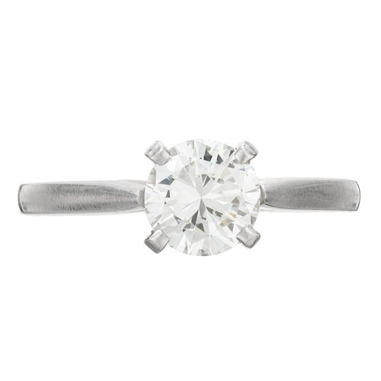 Peter Suchy GIA Certified .94 Carat Diamond Platinum Ring – image 2