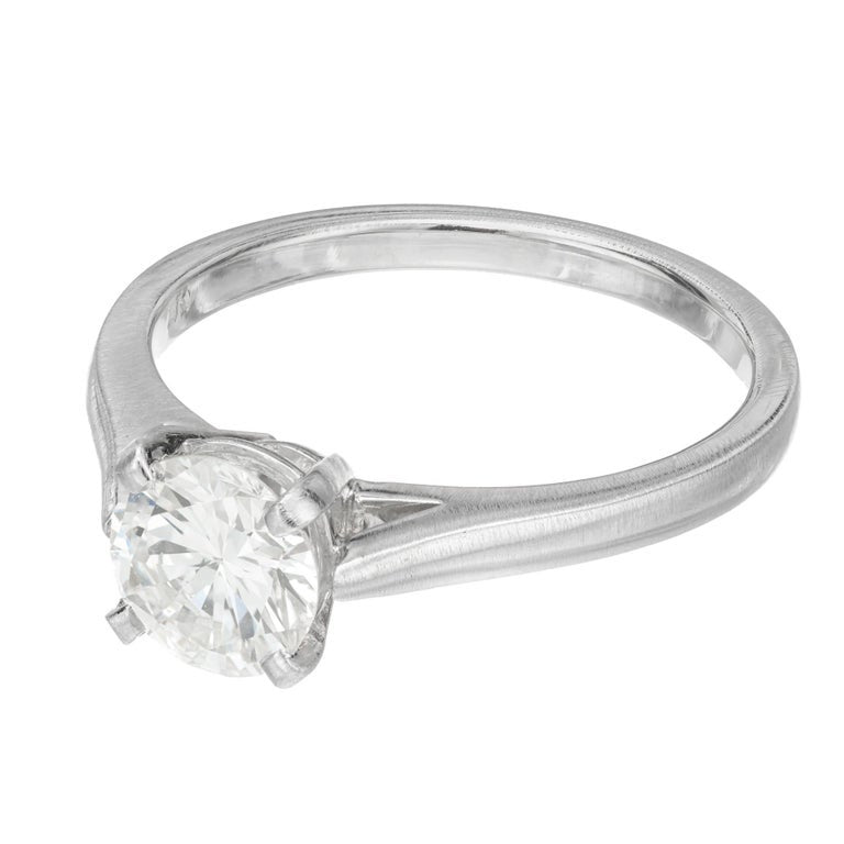 Peter Suchy GIA Certified .94 Carat Diamond Platinum Ring – image 4