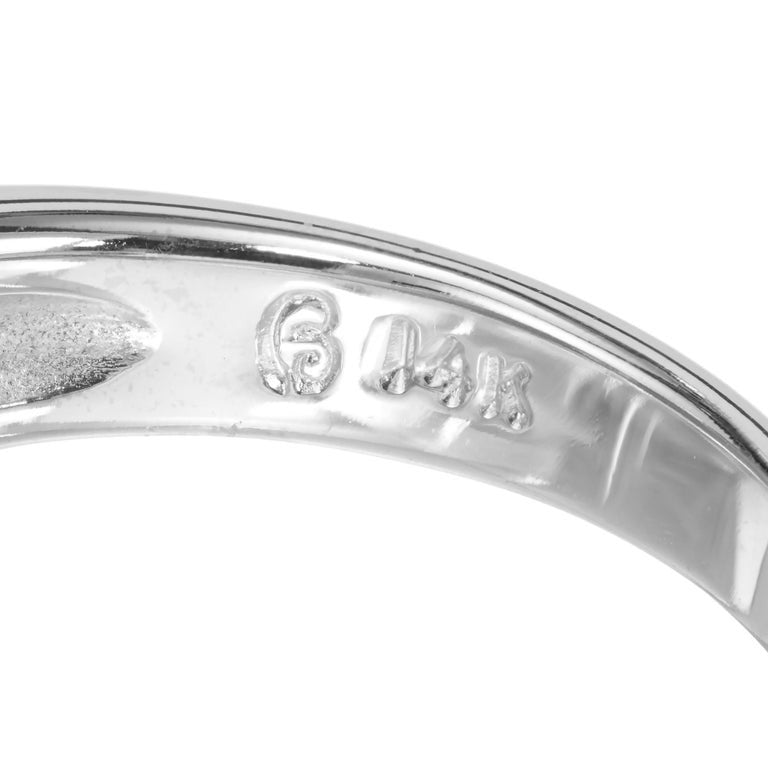 Peter Suchy .47 Carat Diamond 14k White Gold Gypsy Style Ring – image 6