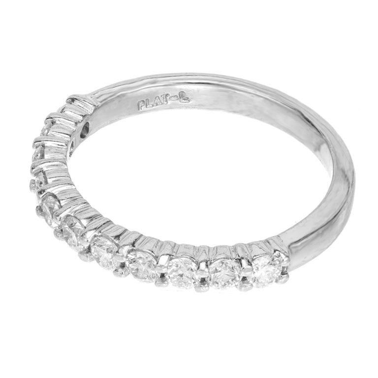 Peter Suchy .50 Carat Diamond Platinum Band Ring – image 4