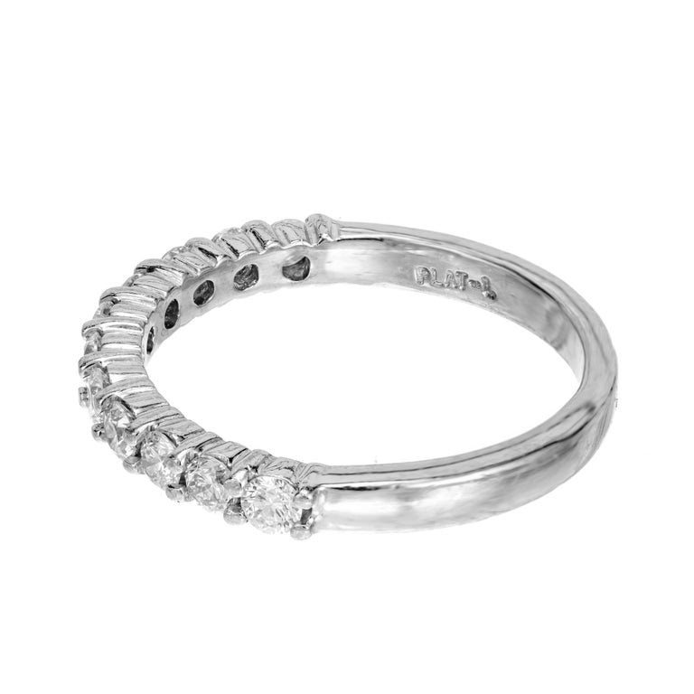 Peter Suchy .50 Carat Diamond Platinum Band Ring – image 5