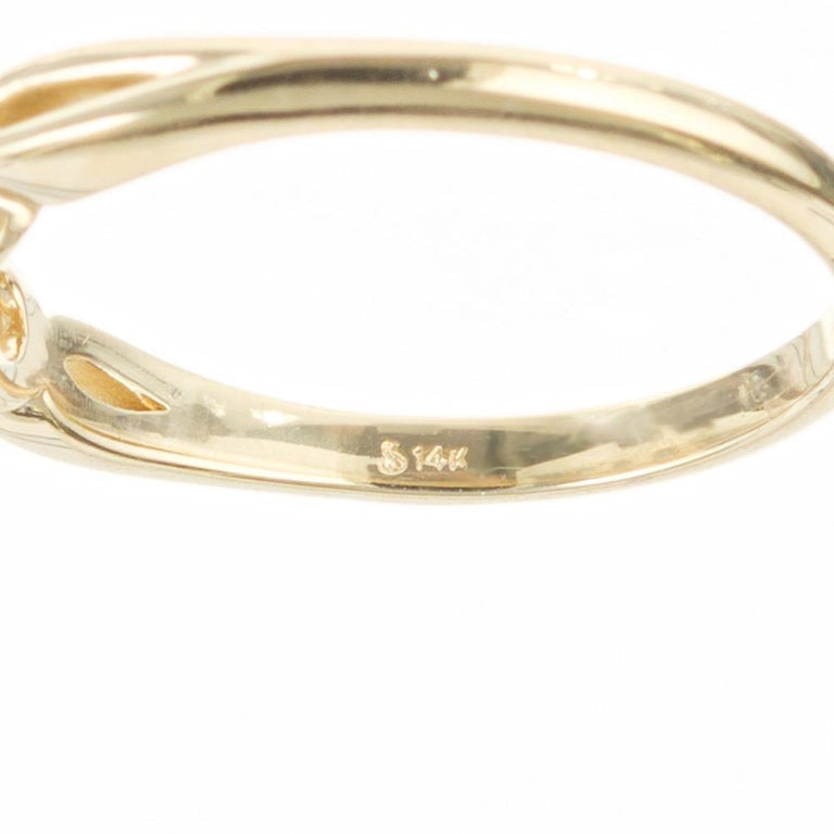 Peter Suchy .47 Carat Diamond Yellow Gold Three Stone Ring – image 6