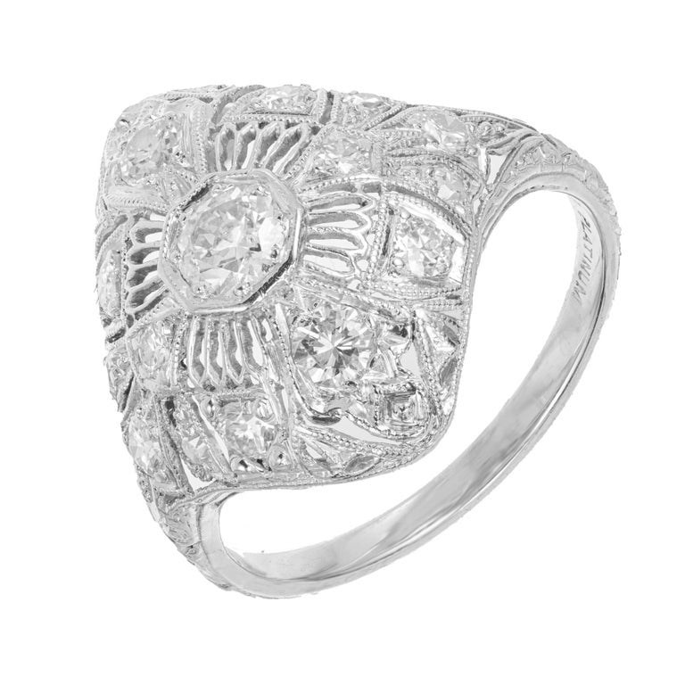 .60 Carat Diamond Platinum Filaree Dome Ring – image 2