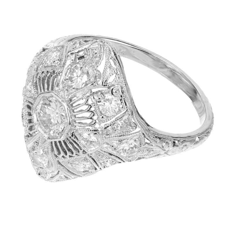 .60 Carat Diamond Platinum Filaree Dome Ring – image 3