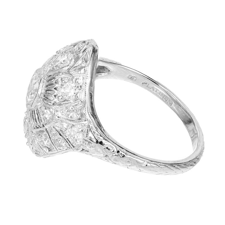 .60 Carat Diamond Platinum Filaree Dome Ring – image 4
