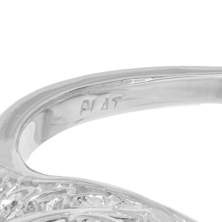 EGL Certified 3.35 Carat Old European Cut Diamond Platinum Engagement Ring – image 6