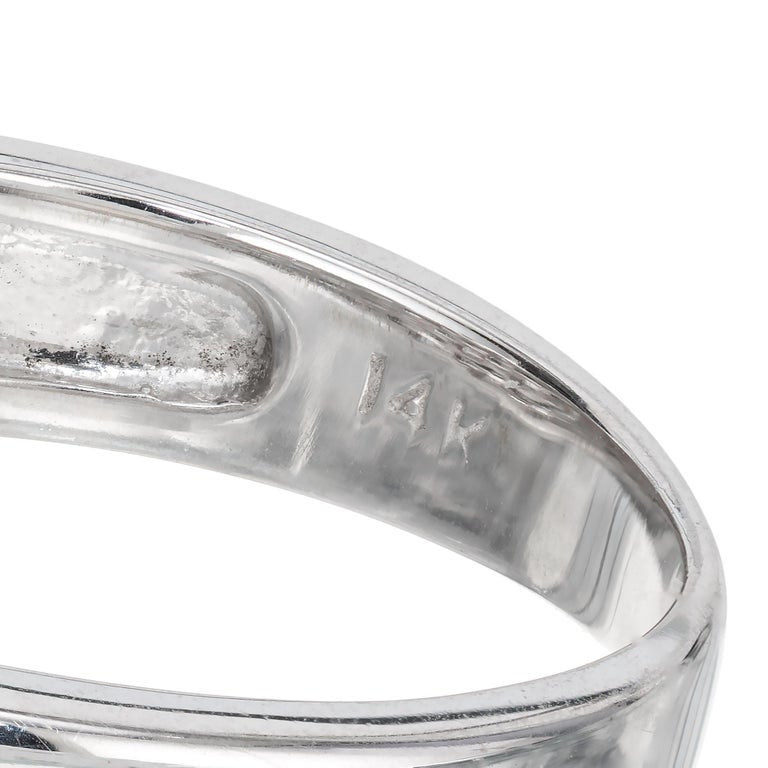 1.40 Carat Diamond White Gold Three Row Band Ring – image 6