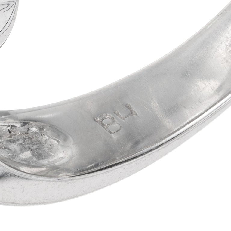 1.40 Carat Diamond White Gold Three Row Band Ring – image 7