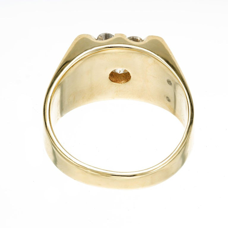 Magic Glo 1.56 Carat Diamond Halo 14k Yellow Gold Men's Ring – image 6