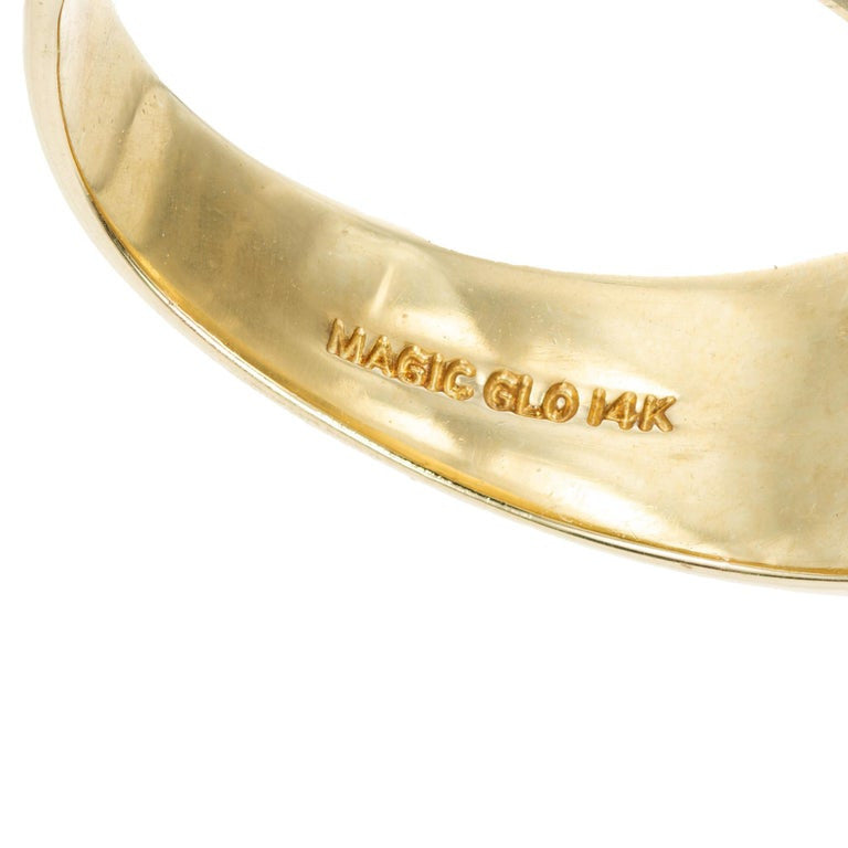 Magic Glo 1.56 Carat Diamond Halo 14k Yellow Gold Men's Ring – image 7