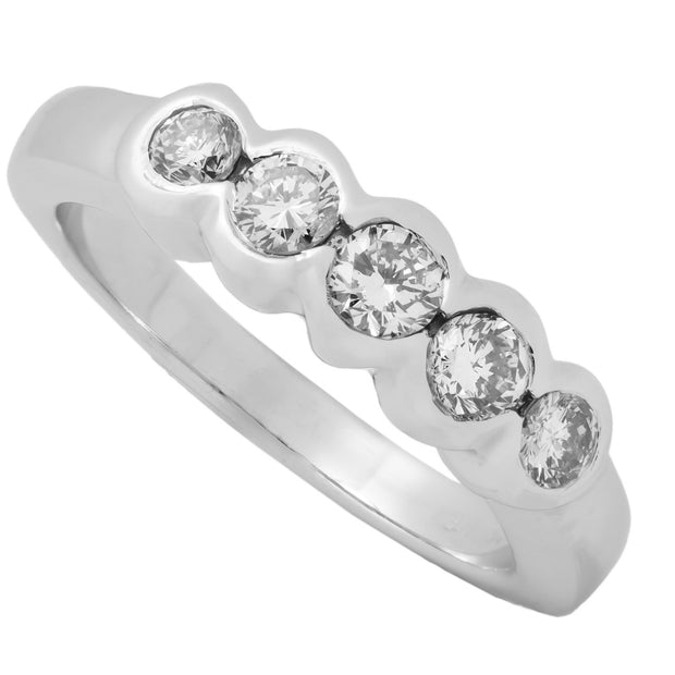 .55 Carat Diamond White Gold Wedding Band Ring