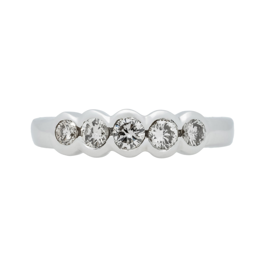 .55 Carat Diamond White Gold Wedding Band Ring – image 2
