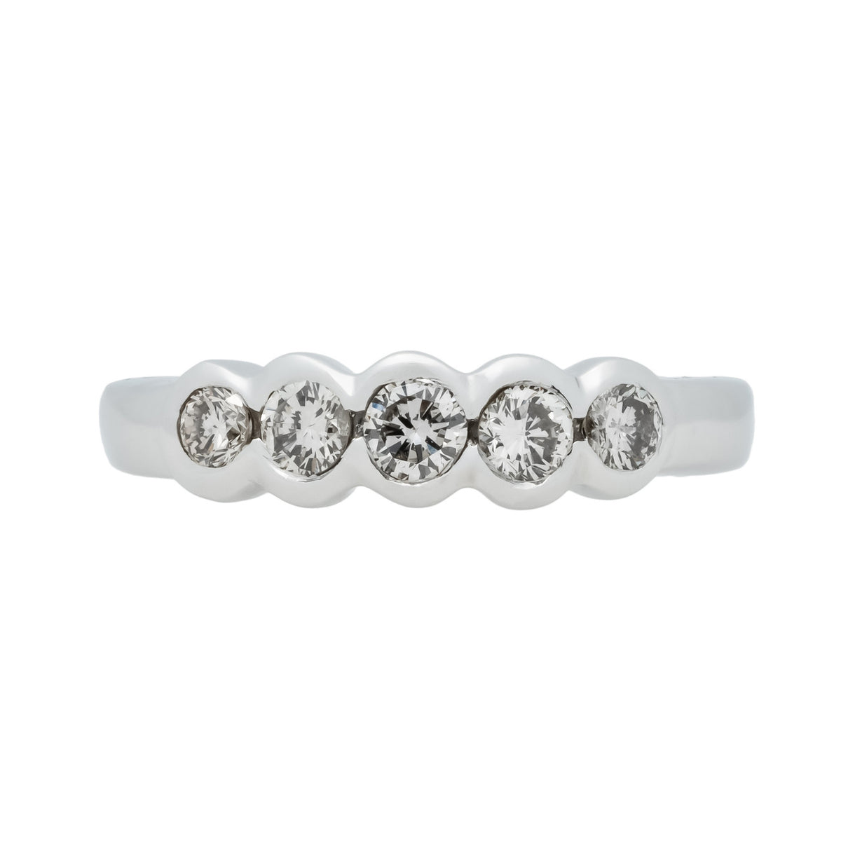 .55 Carat Diamond White Gold Wedding Band Ring – image 2