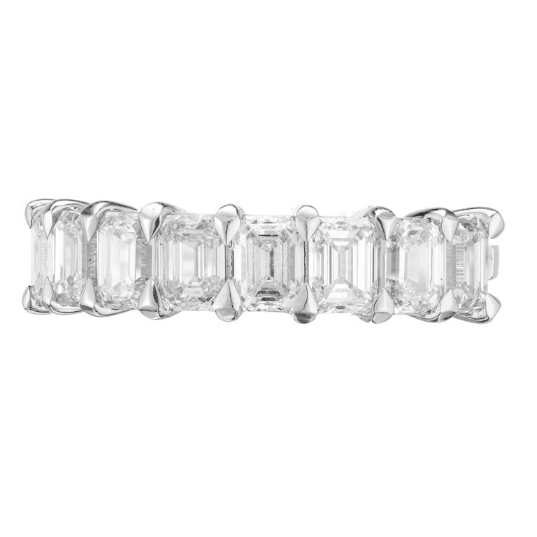 Peter Suchy 2.48 Carat Emerald Cut Diamond Platinum Wedding Band Ring – image 2