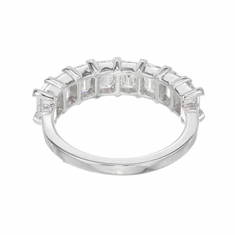 Peter Suchy 2.48 Carat Emerald Cut Diamond Platinum Wedding Band Ring – image 5