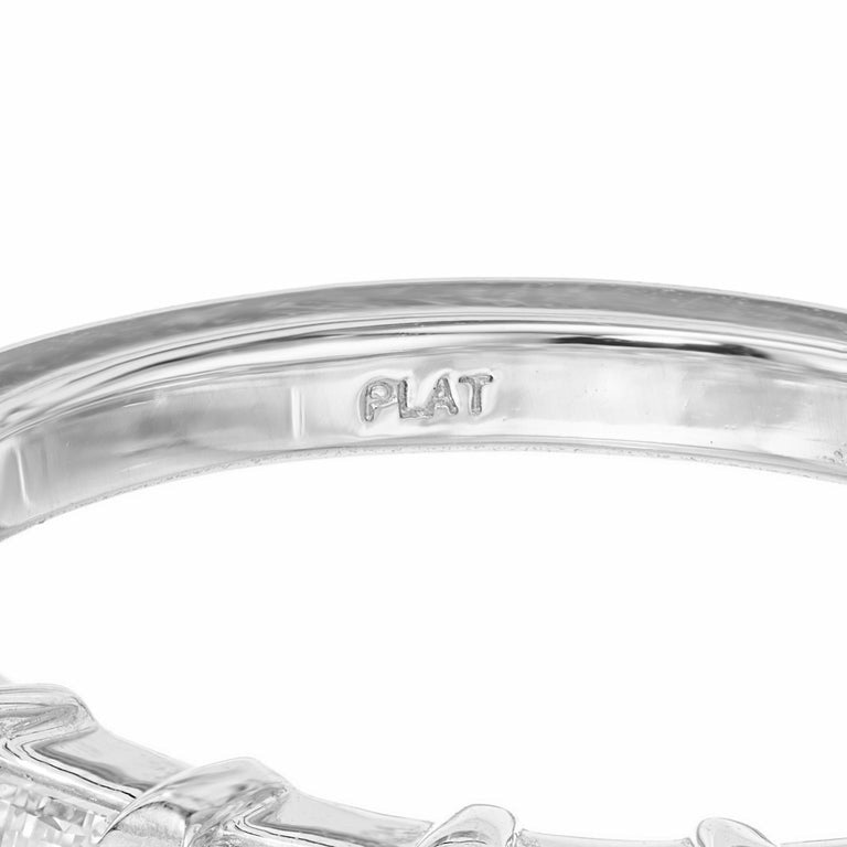 Peter Suchy 2.48 Carat Emerald Cut Diamond Platinum Wedding Band Ring – image 6