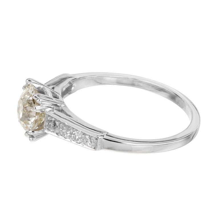 EGL Certified 1.15 Carat Diamond Platinum Engagement Ring – image 5