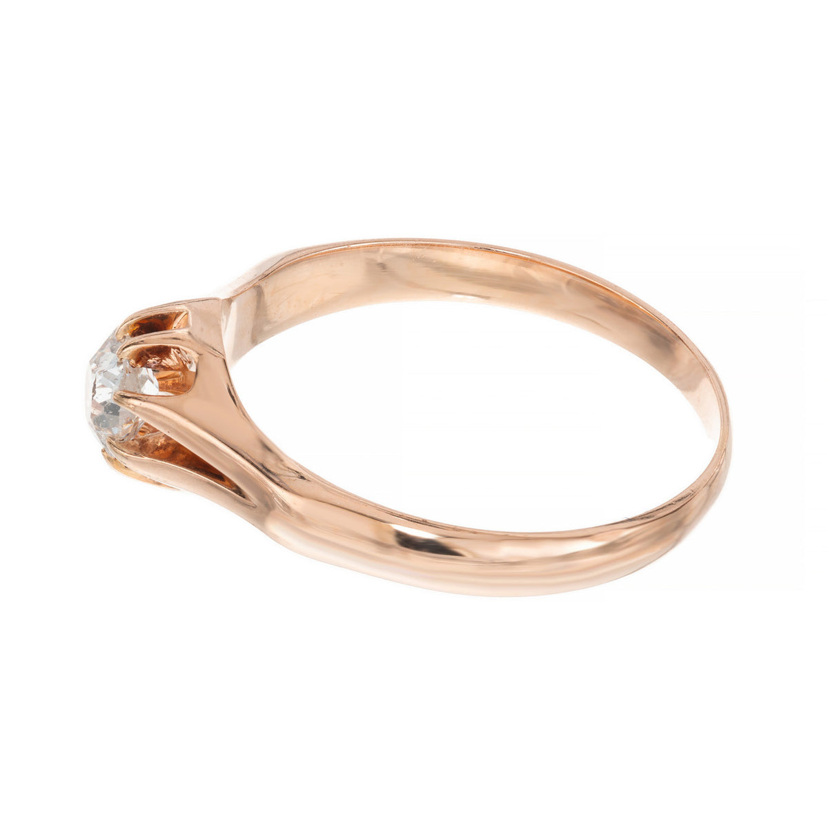 .33 Carat Diamond Rose Gold Antique Mens Ring – image 4