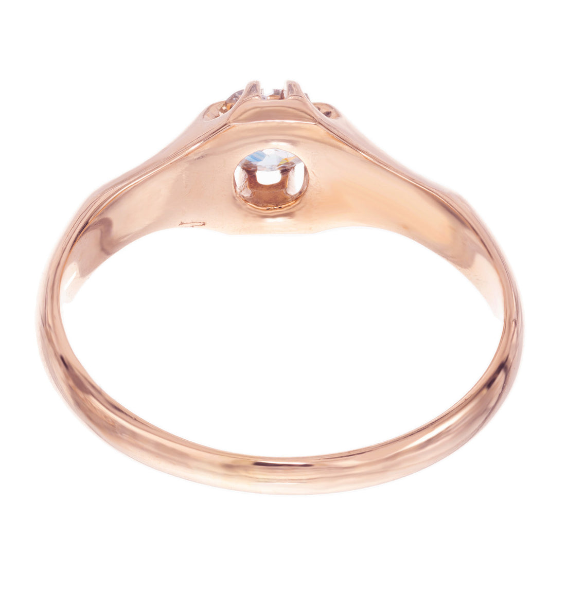 .33 Carat Diamond Rose Gold Antique Mens Ring – image 5