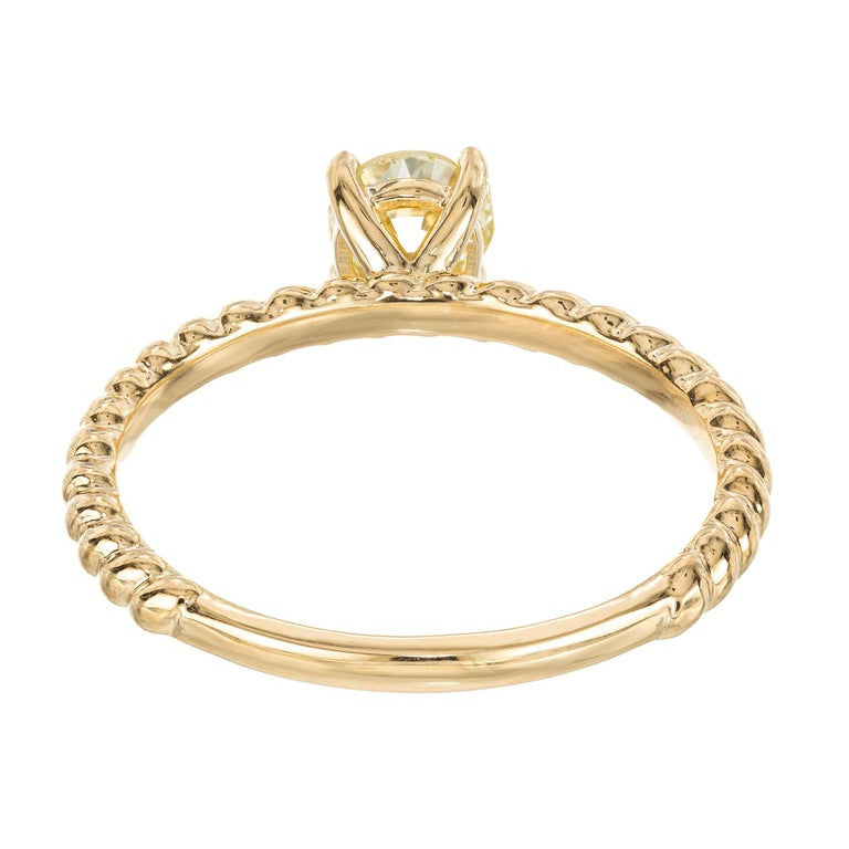 Peter Suchy GIA Certified .56 Carat Round Diamond Yellow Gold Engagement Ring – image 6