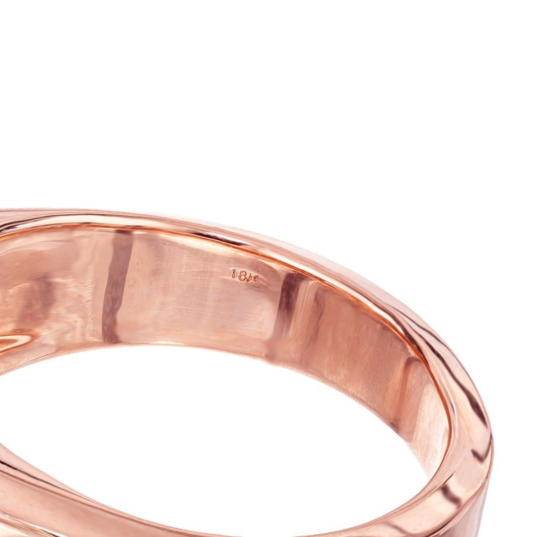 Peter Suchy GIA Certified 2.45 Carat Emerald Cut Diamond Rose Gold Ring – image 7
