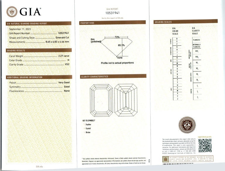 GIA Certified 2.27 Carat Diamond Platinum Halo Engagement Ring – image 3