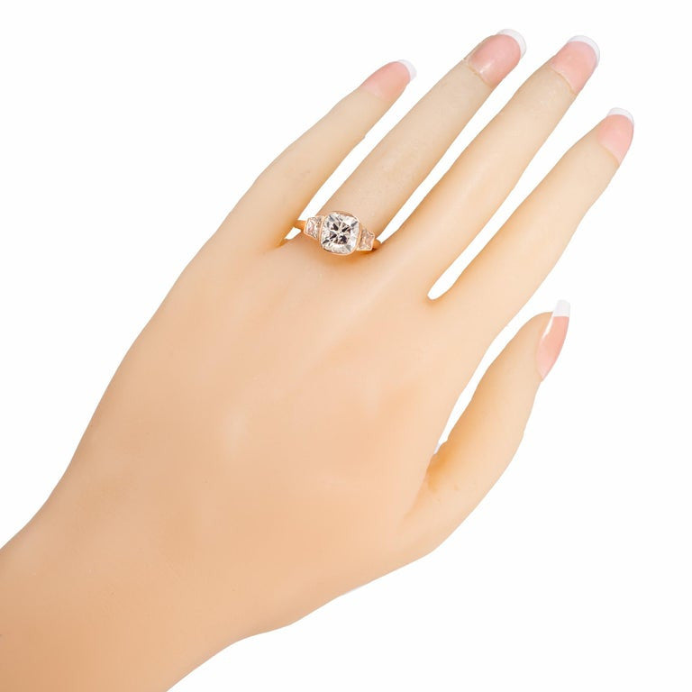 Peter Suchy GIA 3.01 Carat Diamond Rose Gold Three-Stone Engagement Ring – image 8