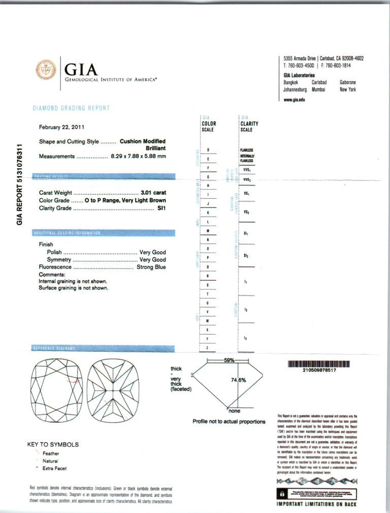 Peter Suchy GIA 3.01 Carat Diamond Rose Gold Three-Stone Engagement Ring – image 3