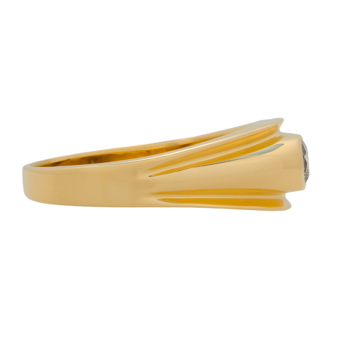 Peter Suchy .16 Carat Diamond Yellow Gold Unisex Ring – image 3