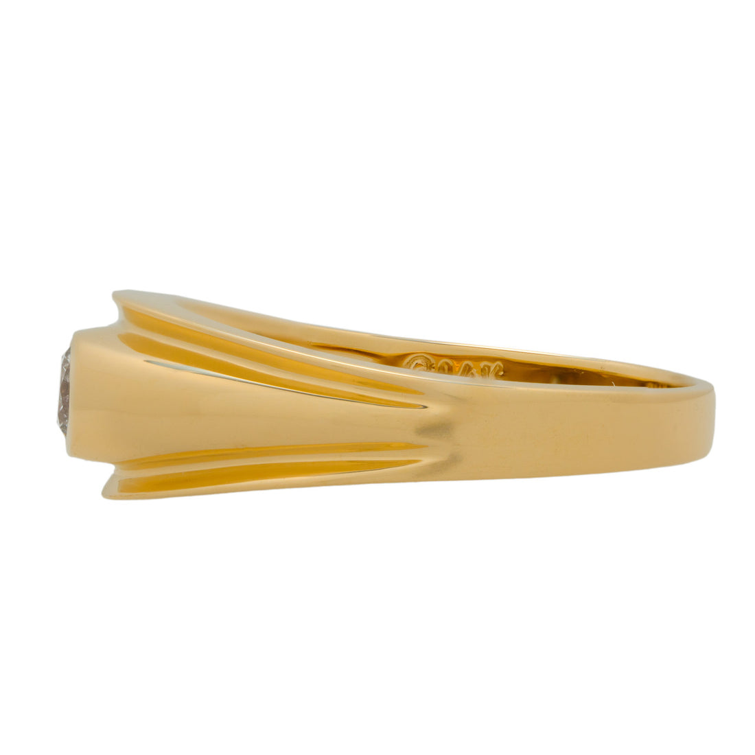Peter Suchy .16 Carat Diamond Yellow Gold Unisex Ring – image 4