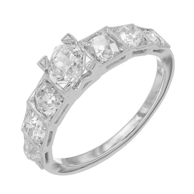 Peter Suchy 1.82 Carat Old Mine Diamond Platinum Engagement Ring