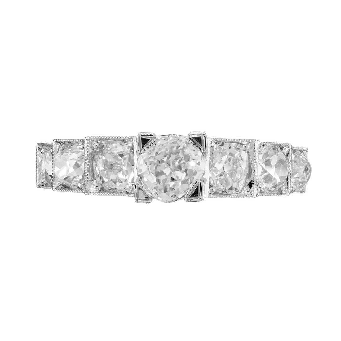 Peter Suchy 1.82 Carat Old Mine Diamond Platinum Engagement Ring – image 2