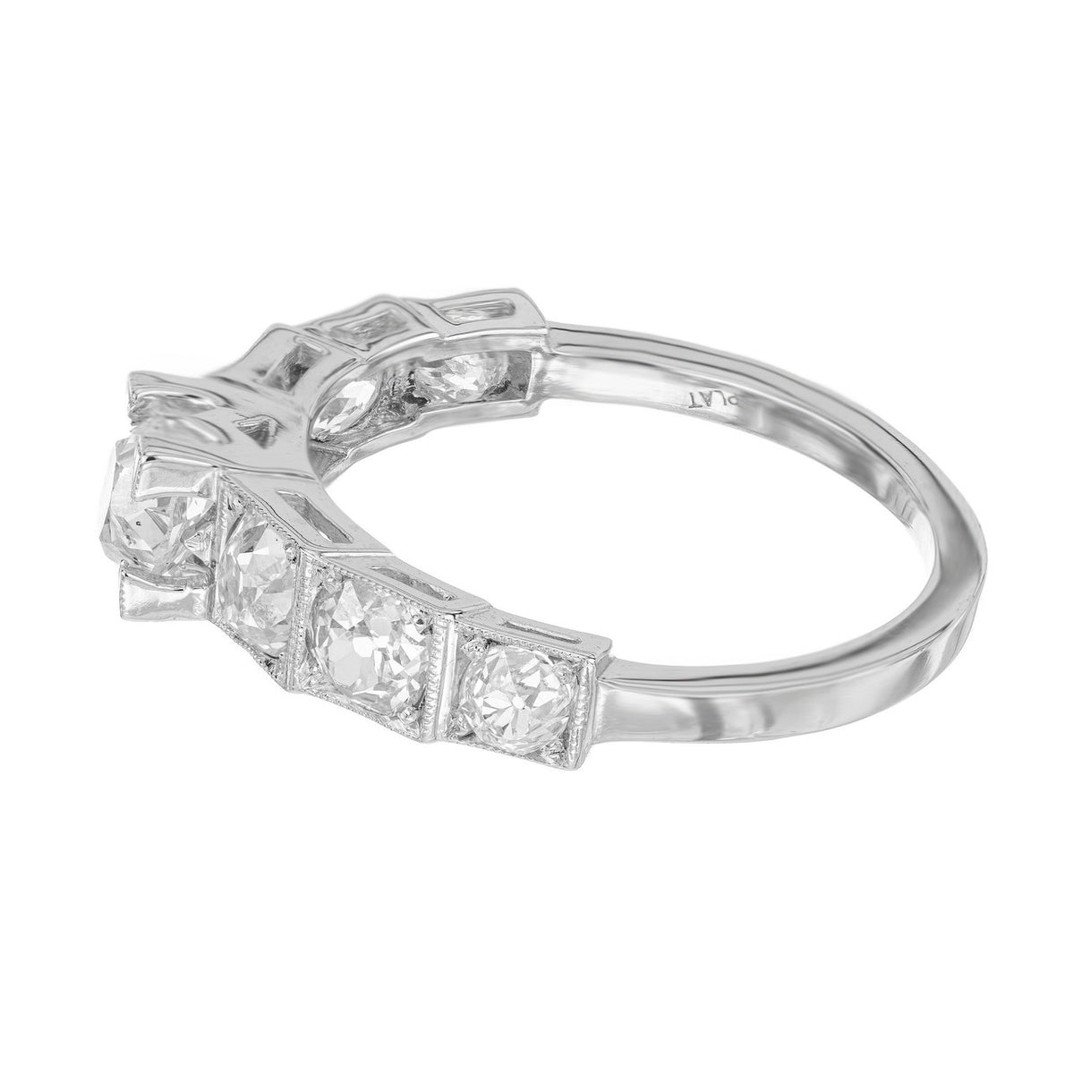 Peter Suchy 1.82 Carat Old Mine Diamond Platinum Engagement Ring – image 4